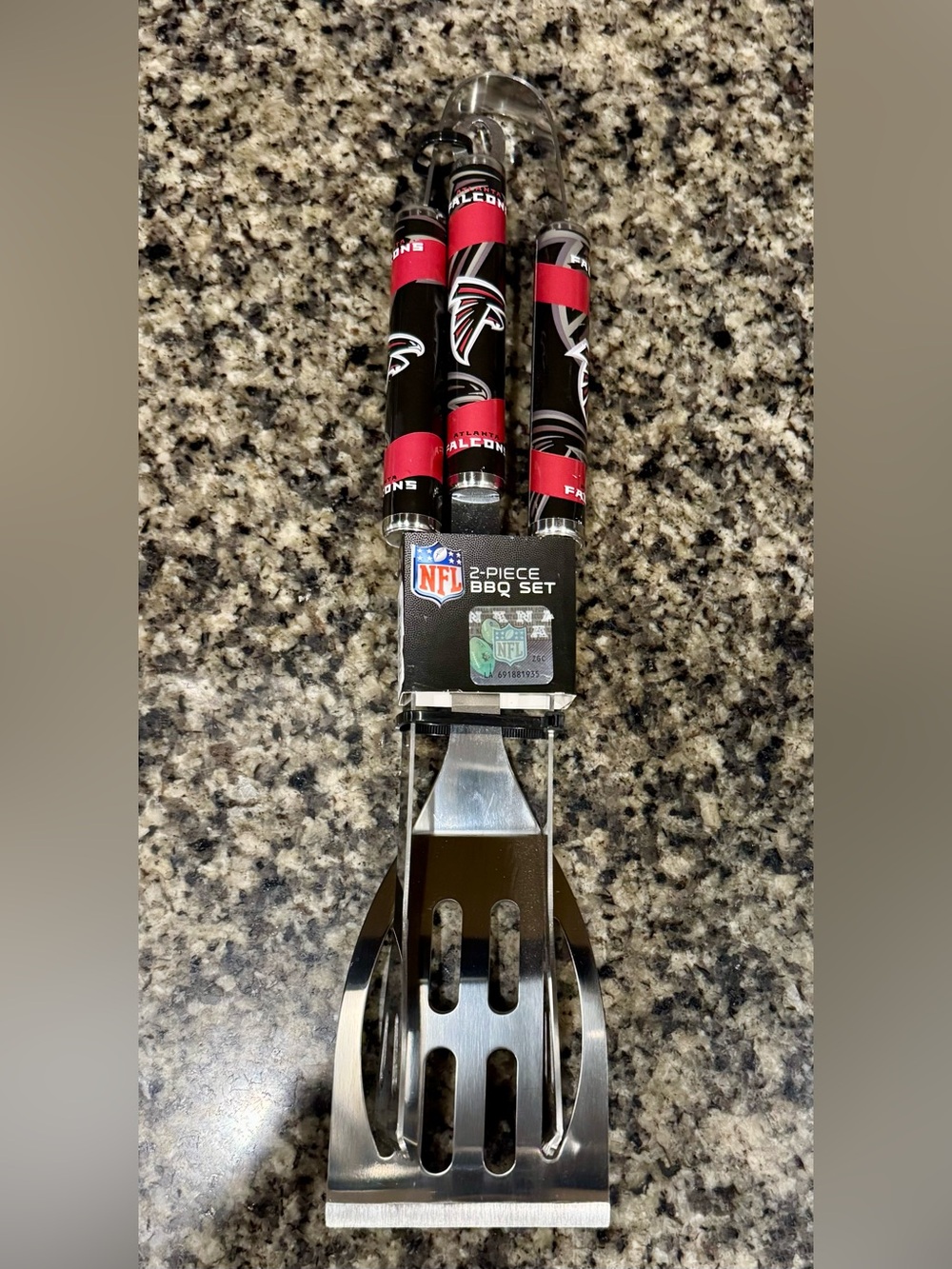 ATLANTA FALCONS NFL 2 PIECE BBQ GRILL TOOL SET STAINLESS STEEL NEW Fathers Gift